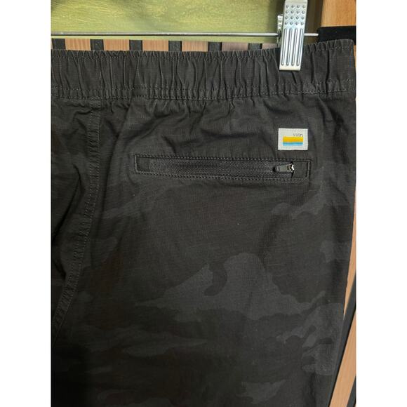 Vuori Ripstop Climber Pants Drawstring Slim Fit Camo Black Gray Size Large - Picture 10 of 13